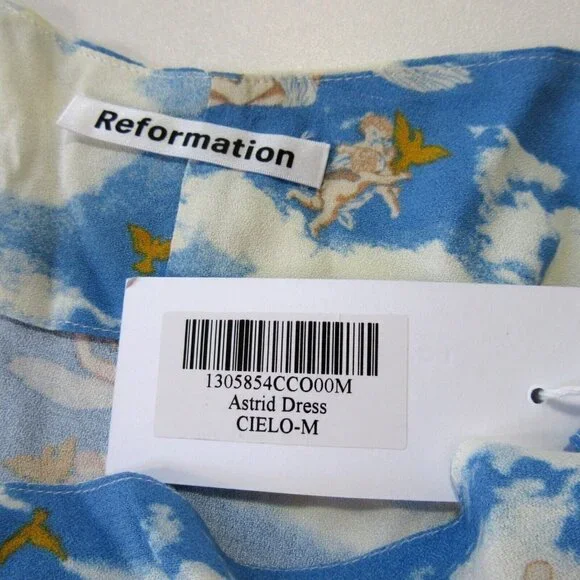NWT Reformation Astrid Midi in Cielo Angel Cherub Cloud Cowl Tank Dress M